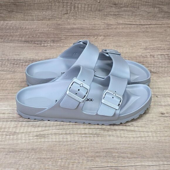 Birkenstock Shoes - Birkenstock Arizona Eva Women’s Size 7 Silver Double Buckle Sandals